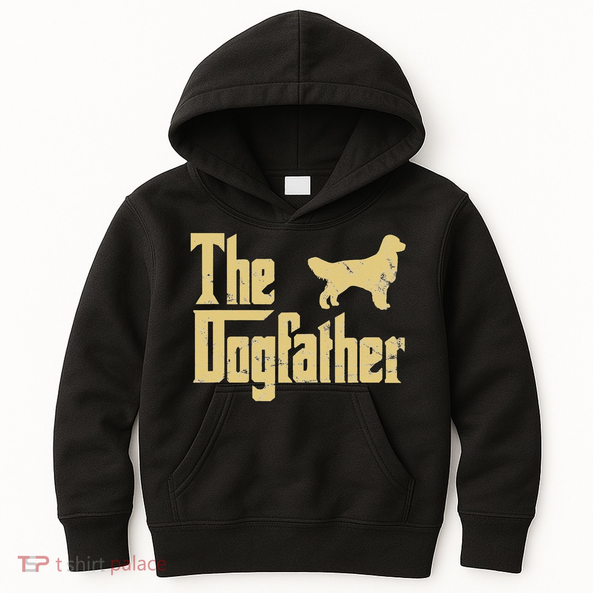 Golden Retriever Funny Dog The Dogfather Parody Kids Hoodie