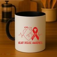 Go Red For Heart Disease Awareness Coffee Mug thumb 4