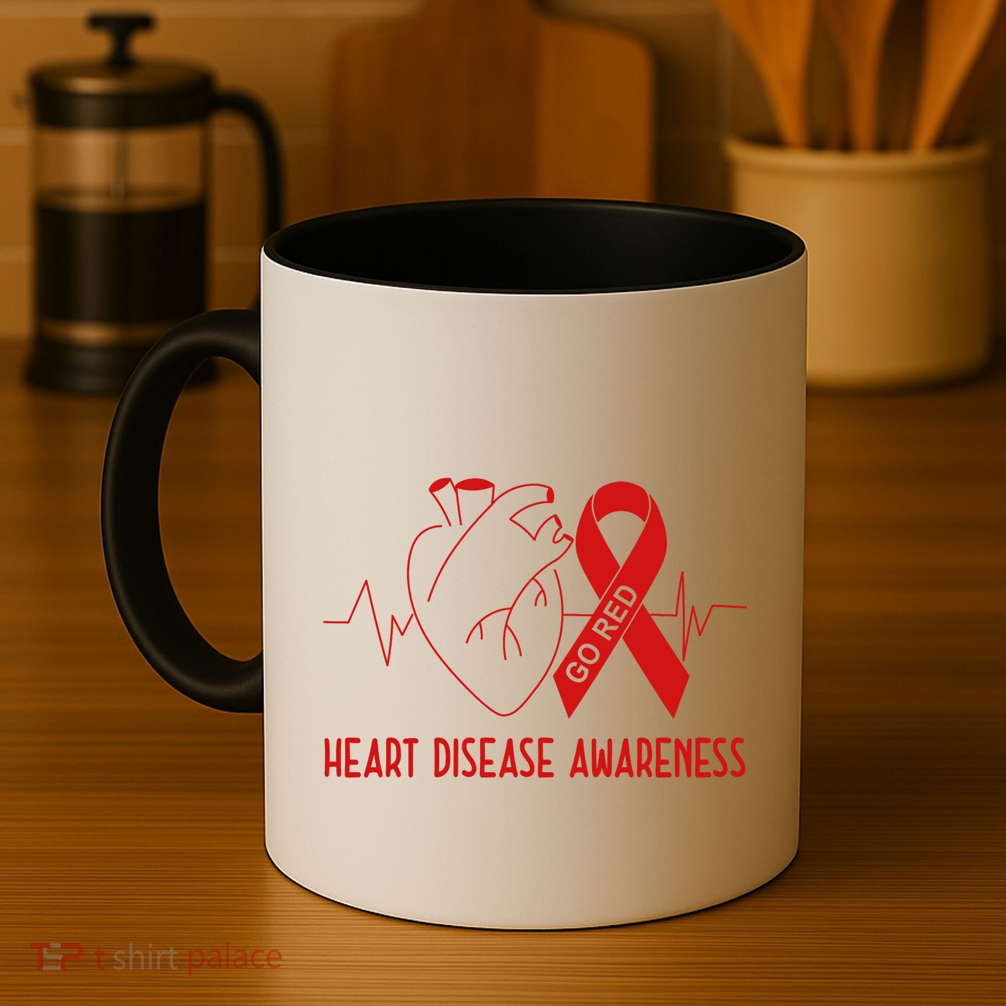 Go Red For Heart Disease Awareness Coffee Mug