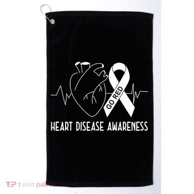 Go Red For Heart Disease Awareness Golf Towel