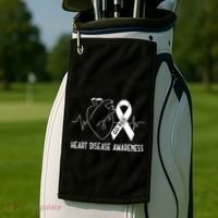 Go Red For Heart Disease Awareness Golf Towel thumb 2