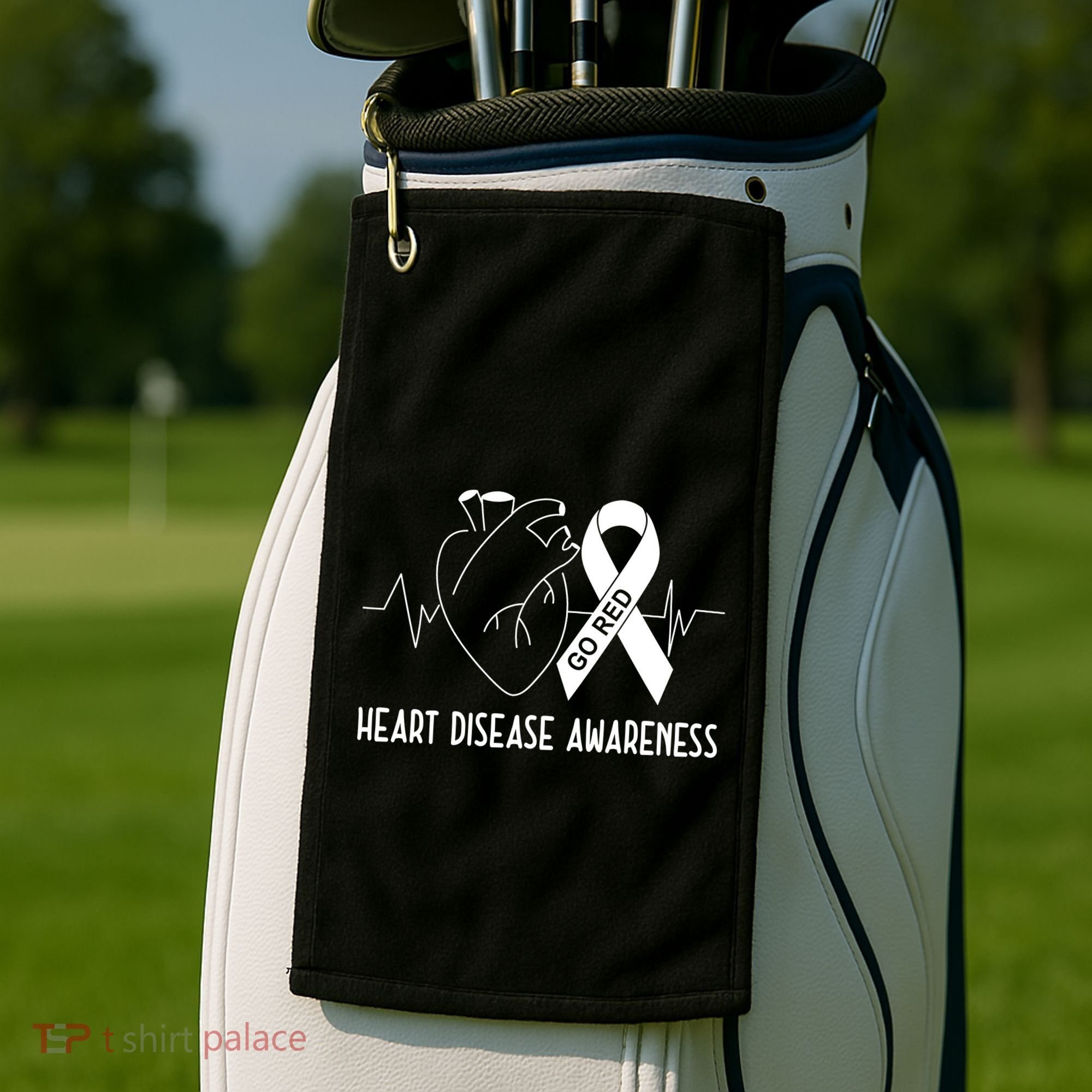 Go Red For Heart Disease Awareness Golf Towel