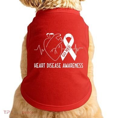 Go Red For Heart Disease Awareness Doggie Tank