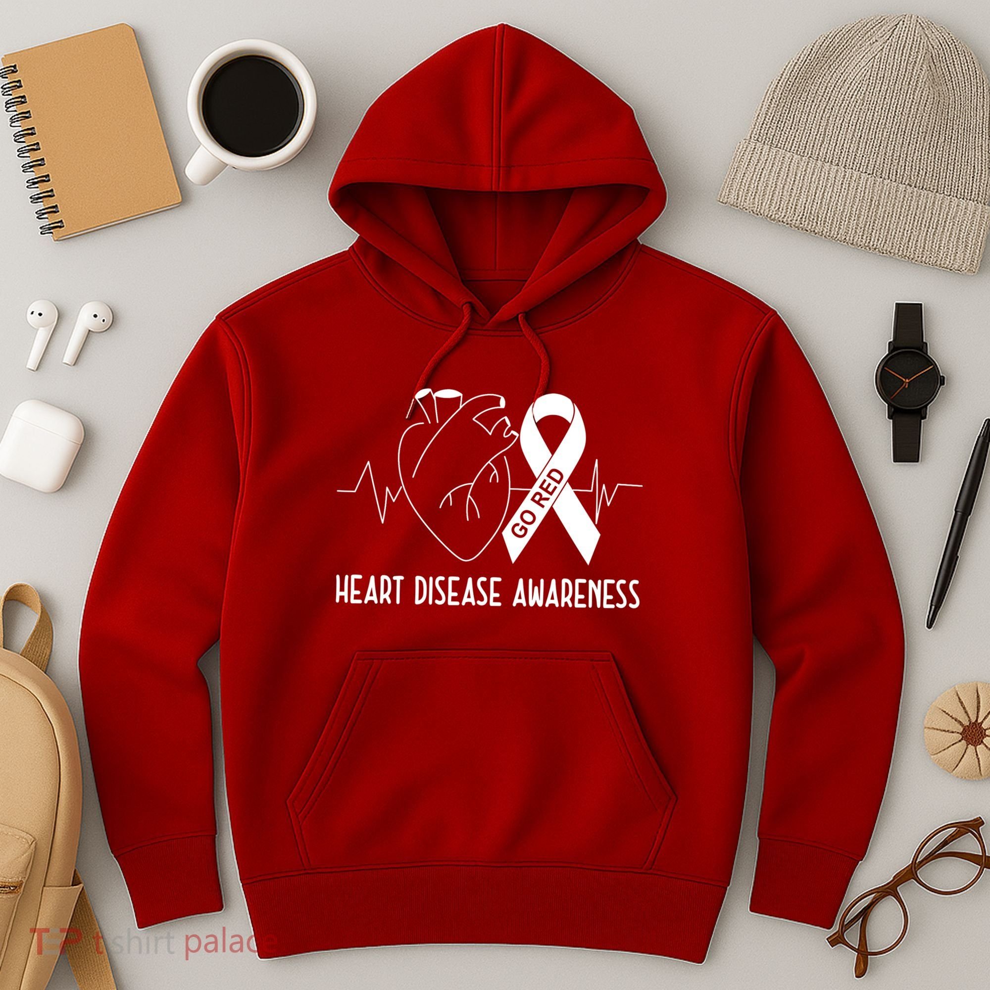 Go Red For Heart Disease Awareness Hoodie