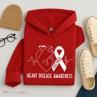 Go Red For Heart Disease Awareness Hoodie thumb 4