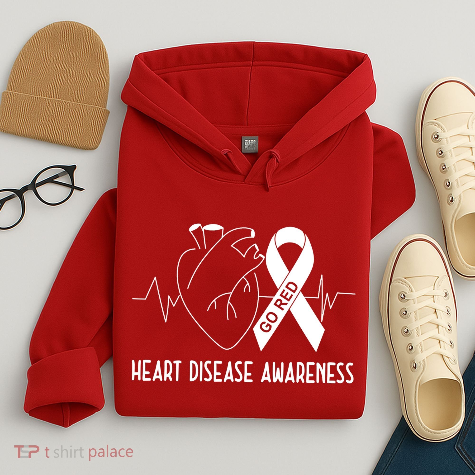 Go Red For Heart Disease Awareness Hoodie