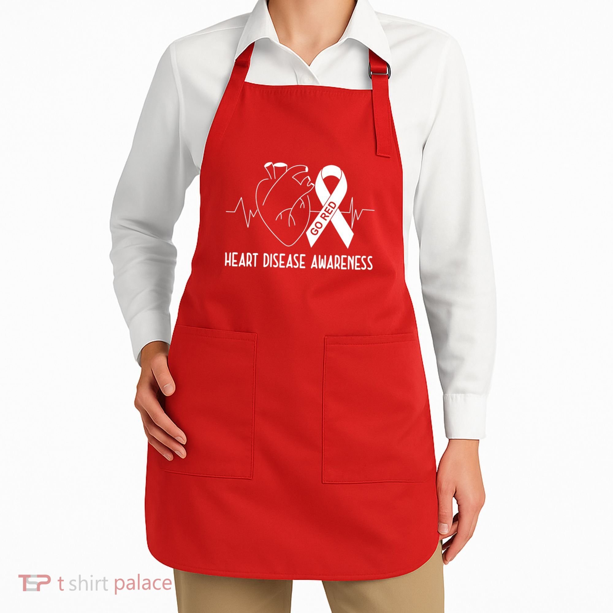 Go Red For Heart Disease Awareness Apron