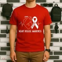 Go Red For Heart Disease Awareness T-Shirt thumb 6