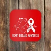 Go Red For Heart Disease Awareness Coaster thumb 0