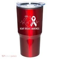 Go Red For Heart Disease Awareness Tumbler thumb 0