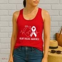 Go Red For Heart Disease Awareness Women's Tank Top thumb 2