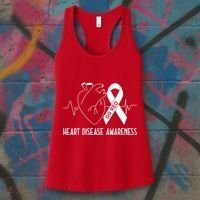 Go Red For Heart Disease Awareness Women's Tank Top thumb 3