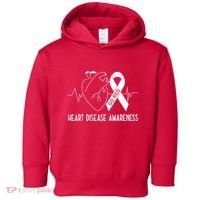 Go Red For Heart Disease Awareness Toddler Hoodie thumb 0