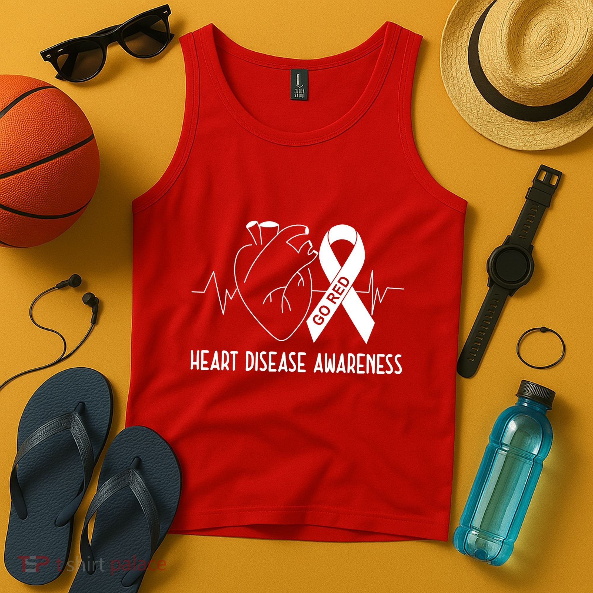 Go Red For Heart Disease Awareness Tank Top