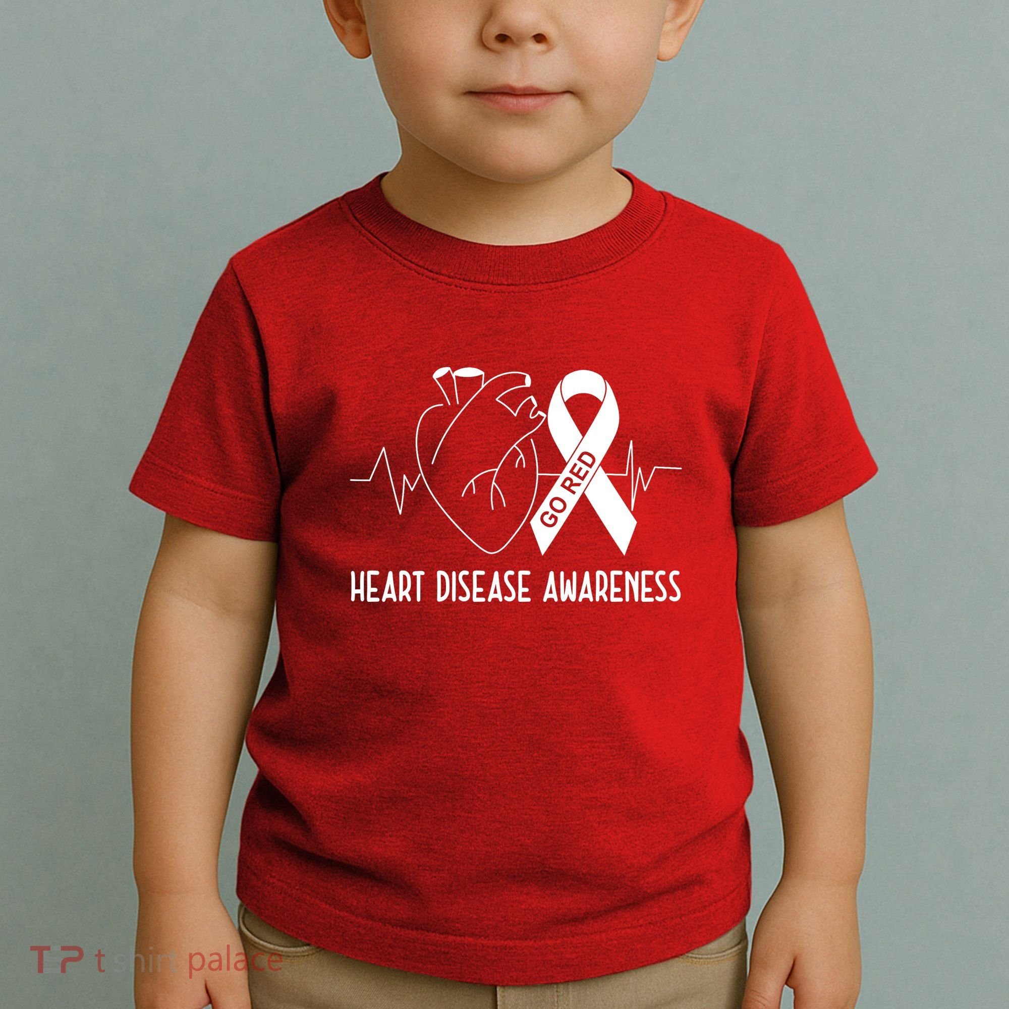 Go Red For Heart Disease Awareness Toddler T-Shirt