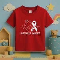 Go Red For Heart Disease Awareness Toddler T-Shirt thumb 3