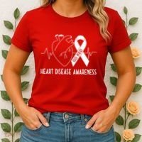Go Red For Heart Disease Awareness Women's T-Shirt thumb 2