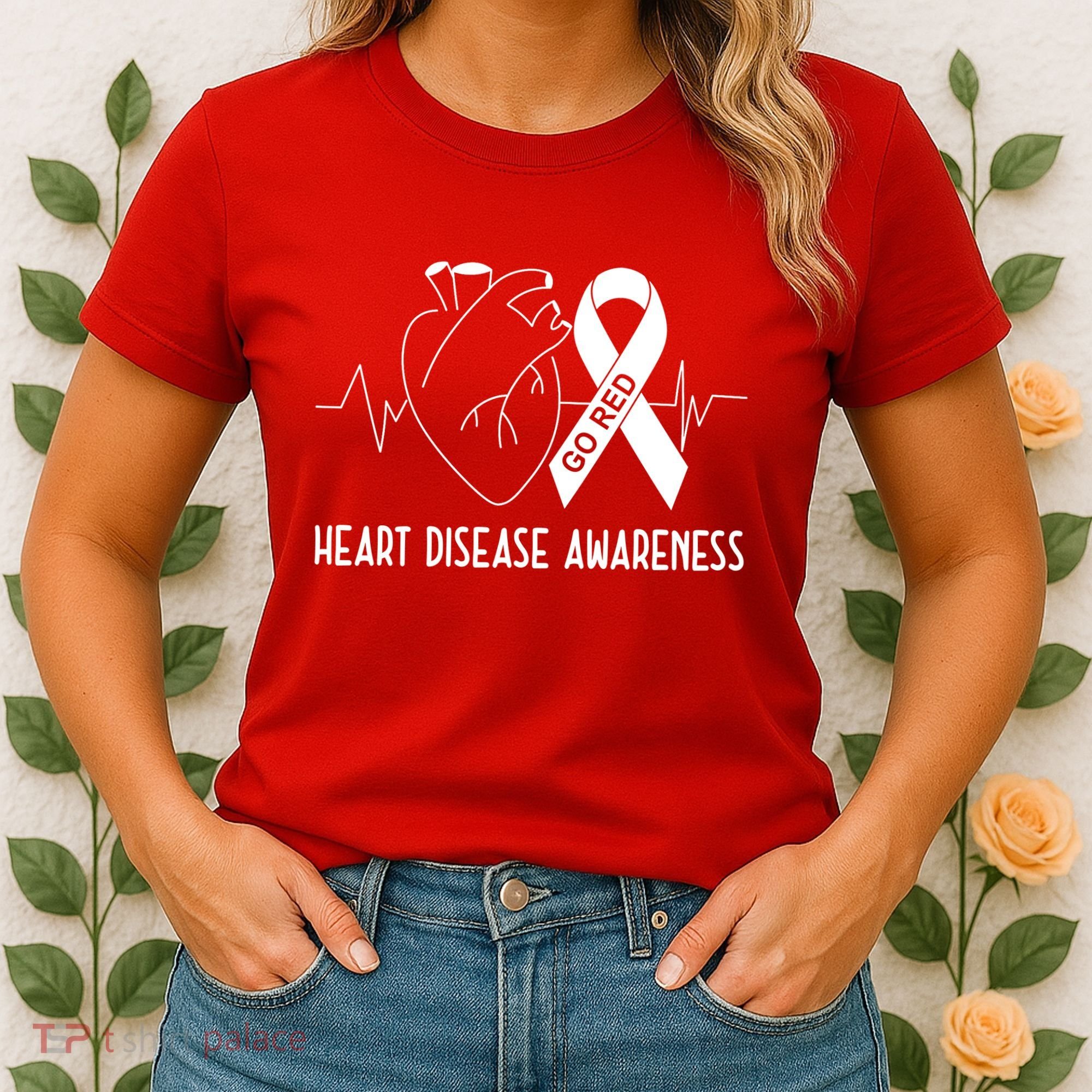 Go Red For Heart Disease Awareness Women's T-Shirt