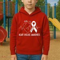 Go Red For Heart Disease Awareness Kids Hoodie thumb 2