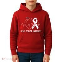 Go Red For Heart Disease Awareness Kids Hoodie thumb 4