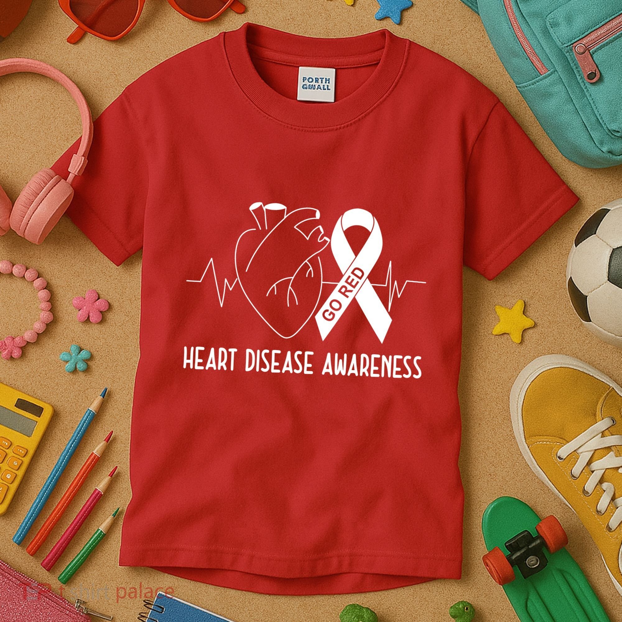 Go Red For Heart Disease Awareness Kids T-Shirt
