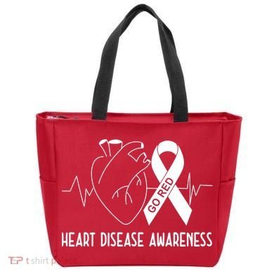 Go Red For Heart Disease Awareness Tote Bag