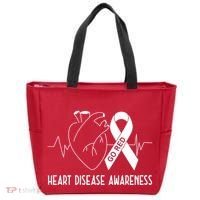 Go Red For Heart Disease Awareness Tote Bag thumb 0