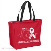 Go Red For Heart Disease Awareness Tote Bag thumb 2