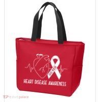 Go Red For Heart Disease Awareness Tote Bag thumb 3