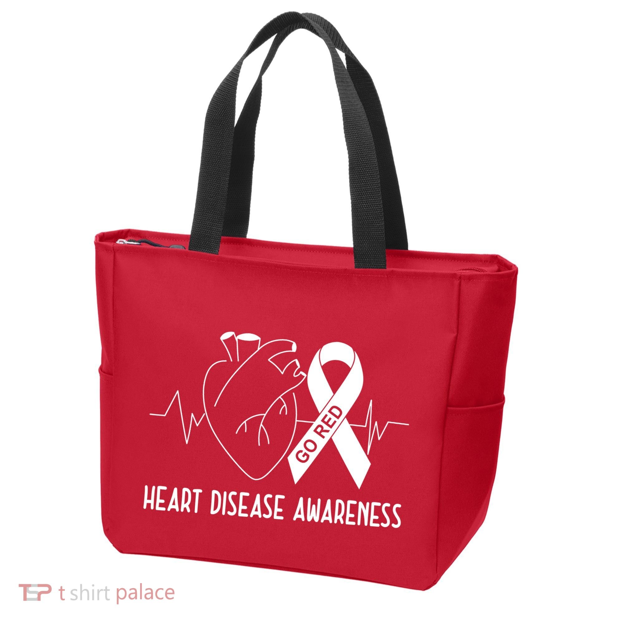 Go Red For Heart Disease Awareness Tote Bag