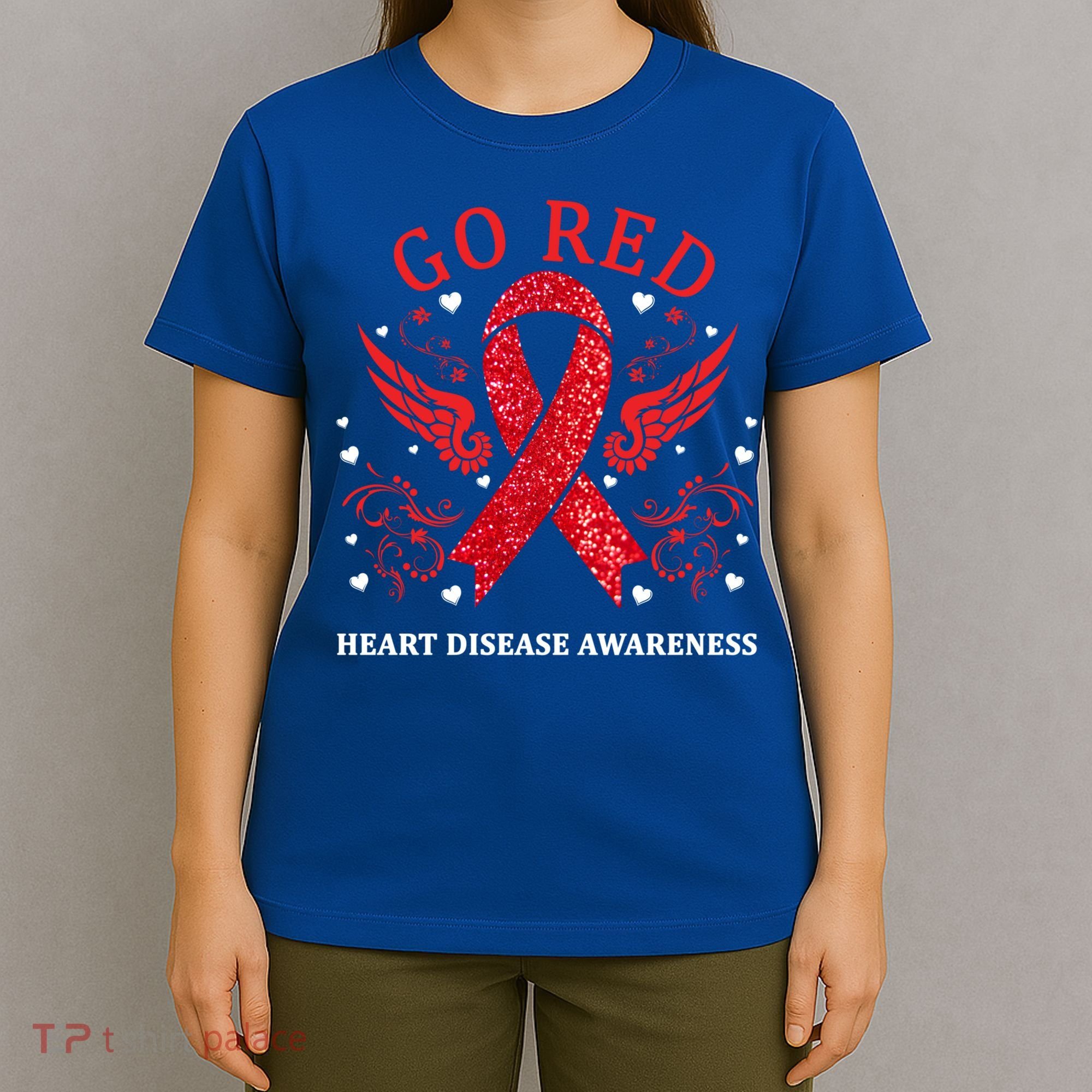 Go Red For Heart Disease Awareness In February Heart Month Gift T-Shirt