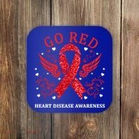 Go Red For Heart Disease Awareness In February Heart Month Gift Coaster thumb 0