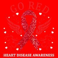 Go Red For Heart Disease Awareness In February Heart Month Gift Santa Hat thumb 1