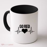 Go Red For Heart Disease Month Awareness Gift Coffee Mug thumb 0