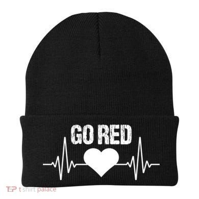 Go Red For Heart Disease Month Awareness Gift Beanie