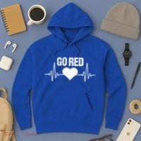 Go Red For Heart Disease Month Awareness Gift Hoodie thumb 3