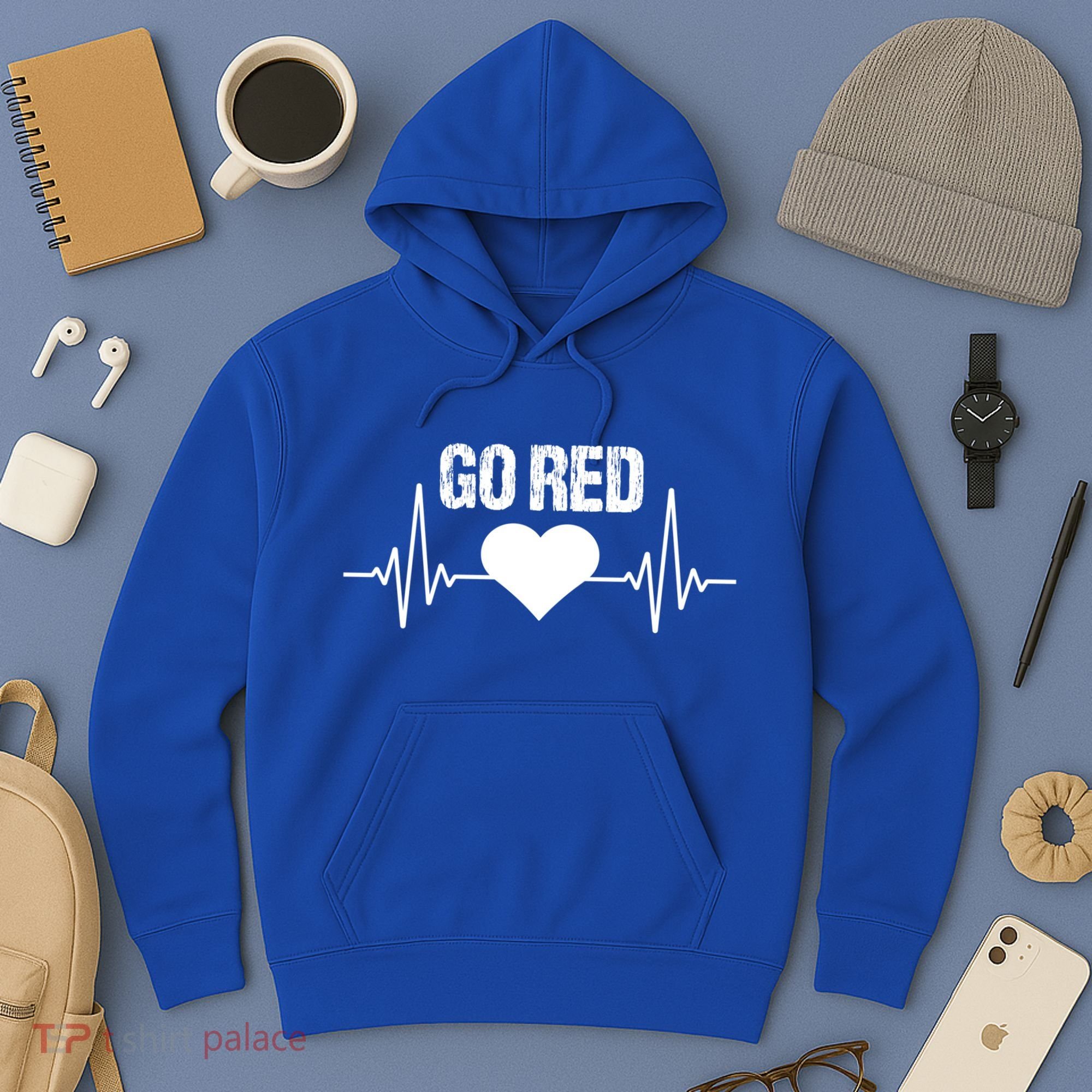 Go Red For Heart Disease Month Awareness Gift Hoodie