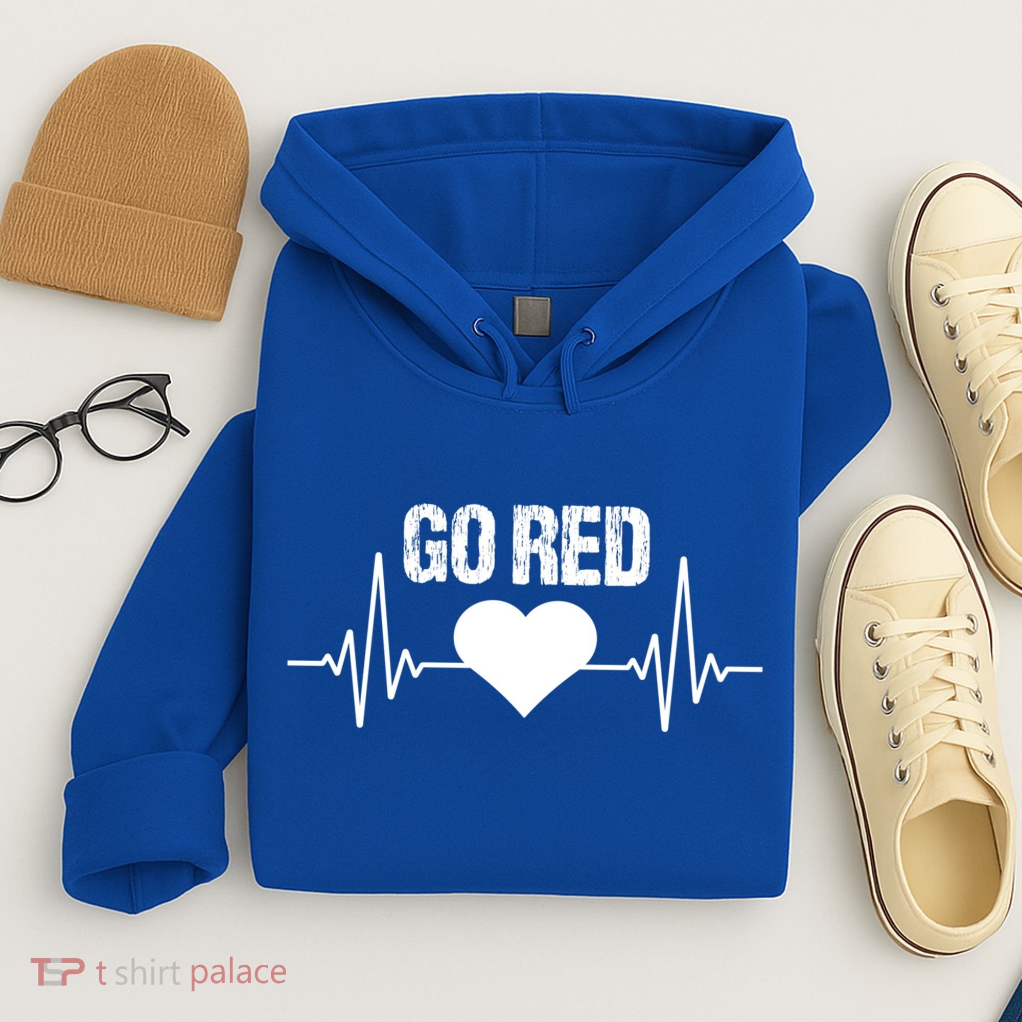 Go Red For Heart Disease Month Awareness Gift Hoodie