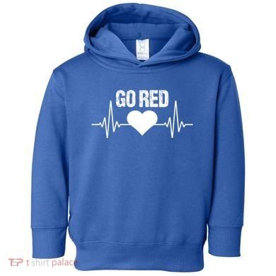 Go Red For Heart Disease Month Awareness Gift Toddler Hoodie
