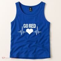 Go Red For Heart Disease Month Awareness Gift Tank Top thumb 2