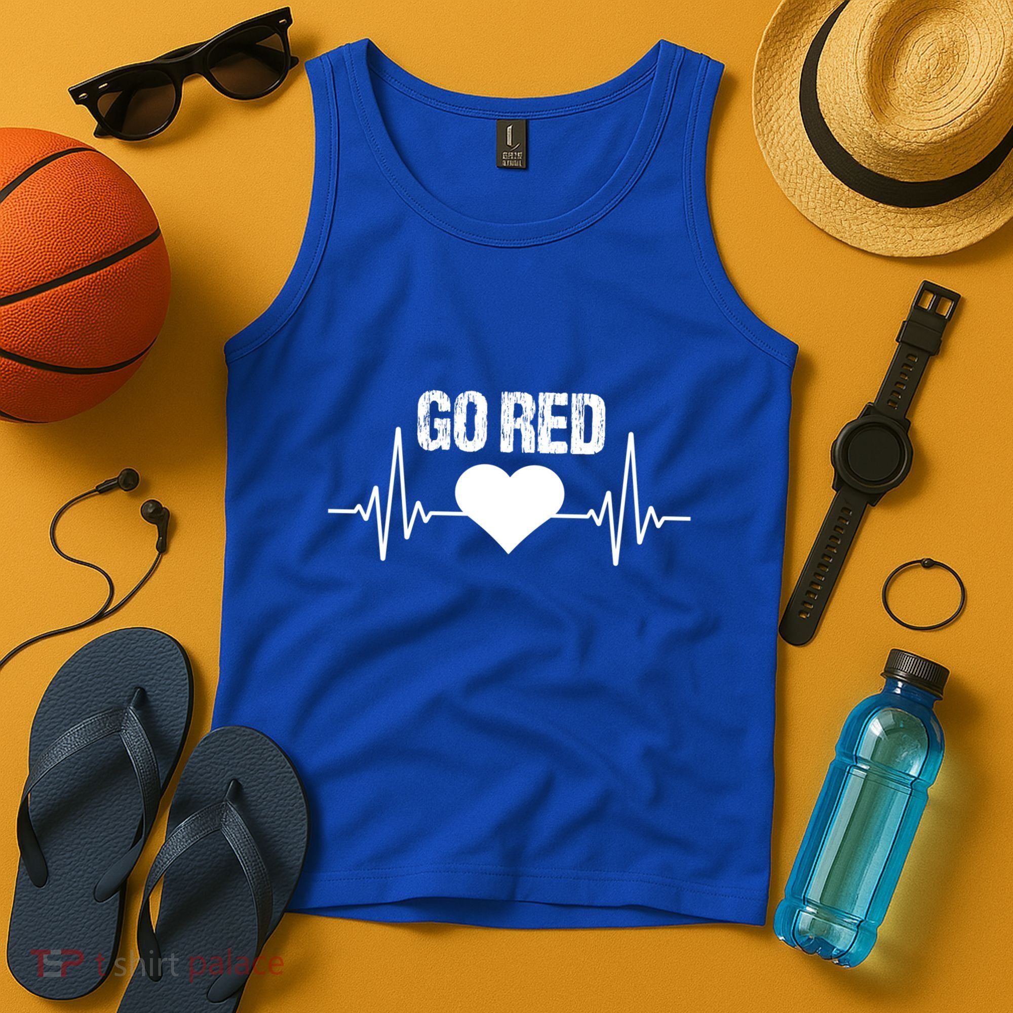 Go Red For Heart Disease Month Awareness Gift Tank Top