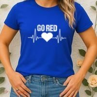 Go Red For Heart Disease Month Awareness Gift Women's T-Shirt thumb 2