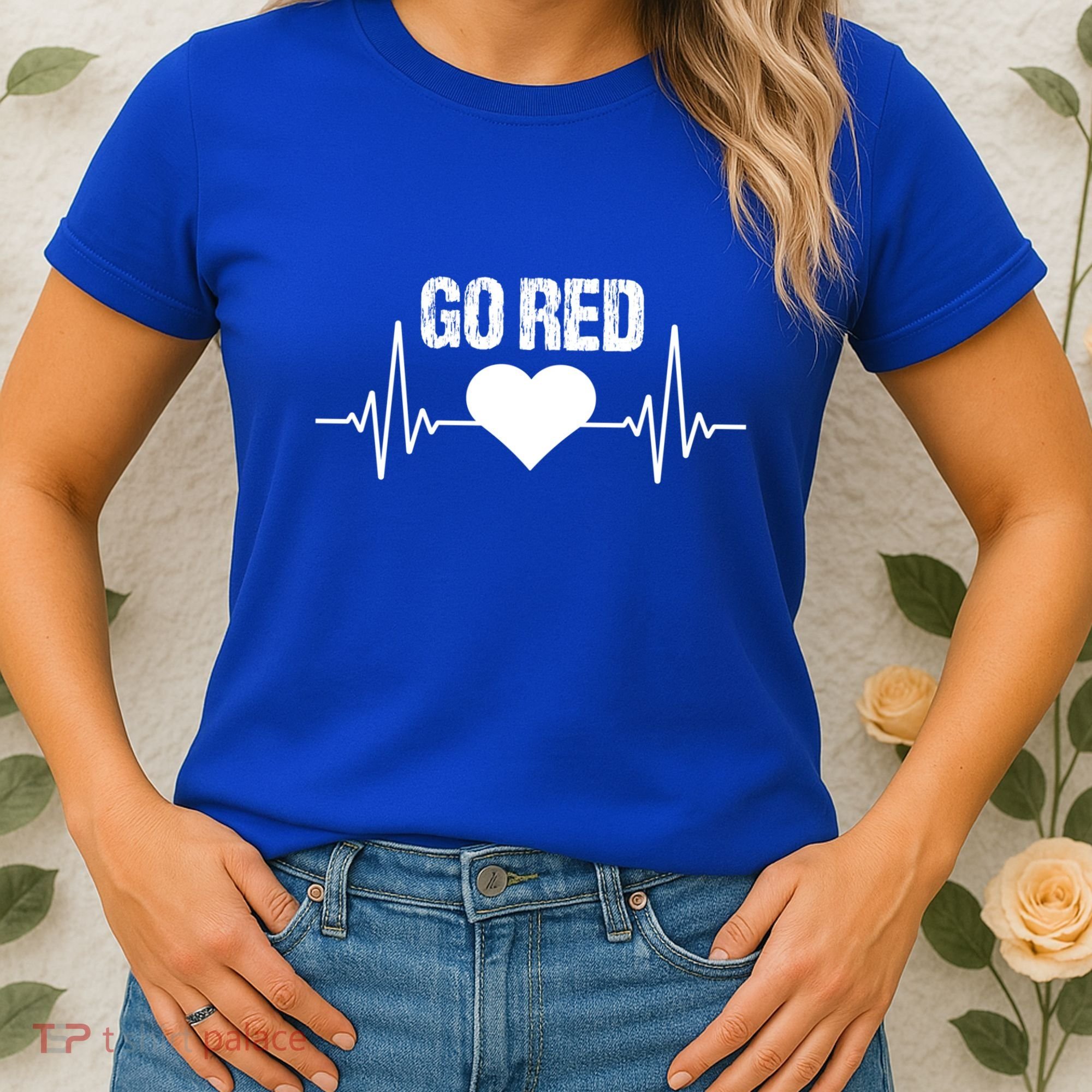 Go Red For Heart Disease Month Awareness Gift Women's T-Shirt