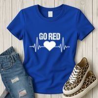 Go Red For Heart Disease Month Awareness Gift Women's T-Shirt thumb 3