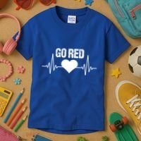Go Red For Heart Disease Month Awareness Gift Kids T-Shirt thumb 3