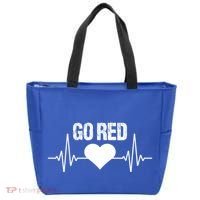 Go Red For Heart Disease Month Awareness Gift Tote Bag thumb 0