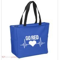 Go Red For Heart Disease Month Awareness Gift Tote Bag thumb 2