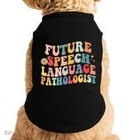 Groovy Retro Future Speech Language Pathologist  Doggie Tank thumb 0