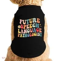 Groovy Retro Future Speech Language Pathologist  Doggie Tank thumb 0