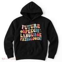 Groovy Retro Future Speech Language Pathologist  Hoodie thumb 0